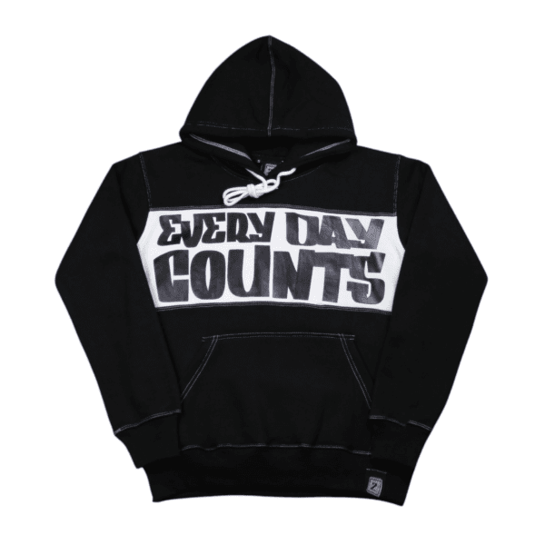 EDC Hoodie- Black/White