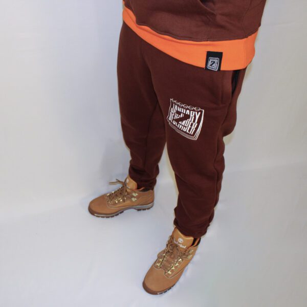 Jan 2 Dec Joggers- Brown/White - Image 2