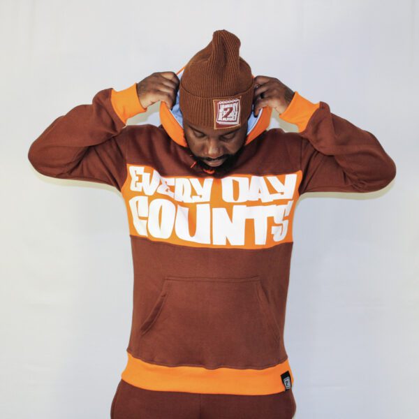 EDC Hoodie- Brown/Orange/White - Image 3