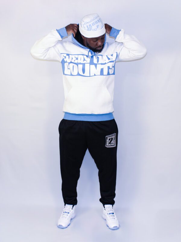 EDC Hoodie- White/Carolina Blue - Image 2