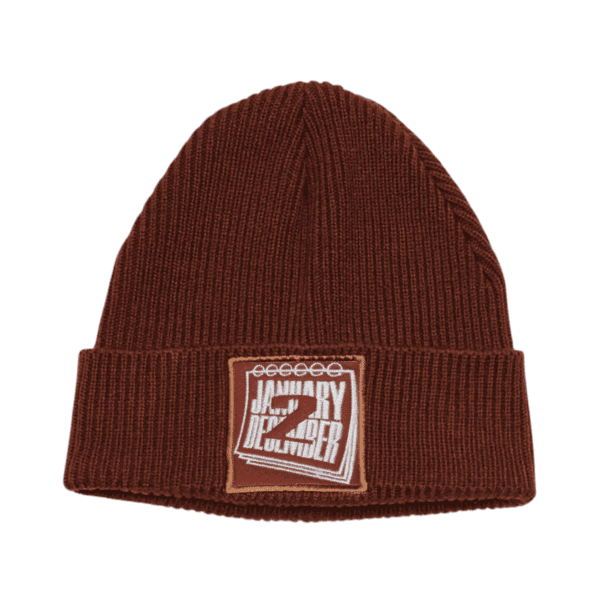 Jan 2 Dec Beanie - Brown/White