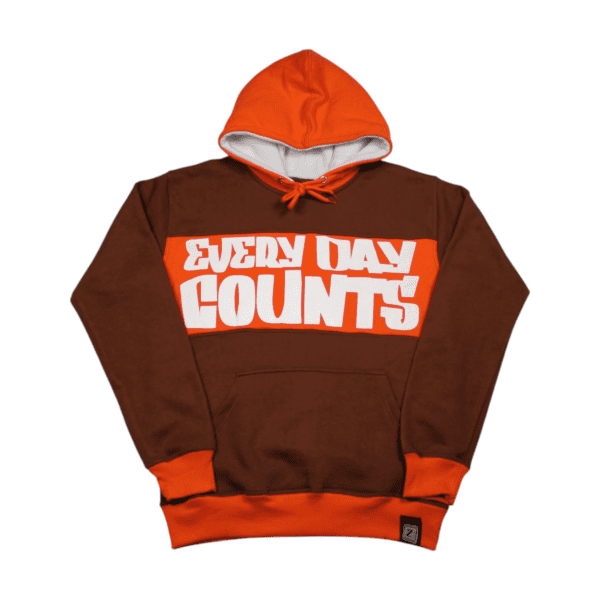 EDC Hoodie- Brown/Orange/White