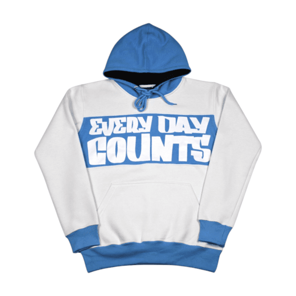 EDC Hoodie- White/Carolina Blue