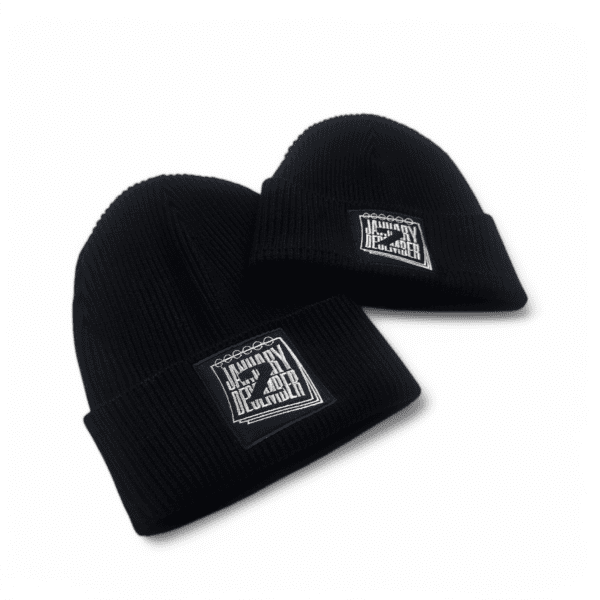 Jan 2 Dec Beanie - Black/White