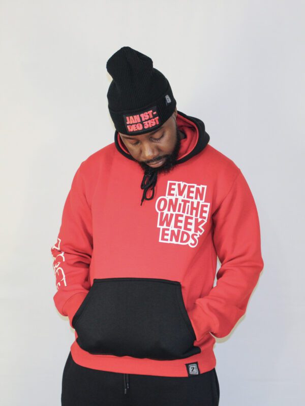 EOTW Hoodie - Red/Black/White - Image 4